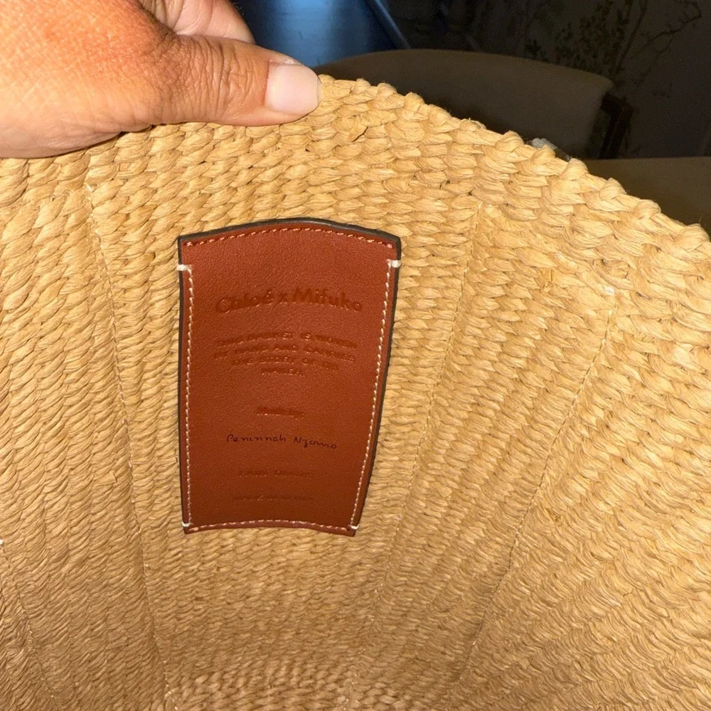 Chloe Woody White Large Basket Bag - Picture 2 of 7